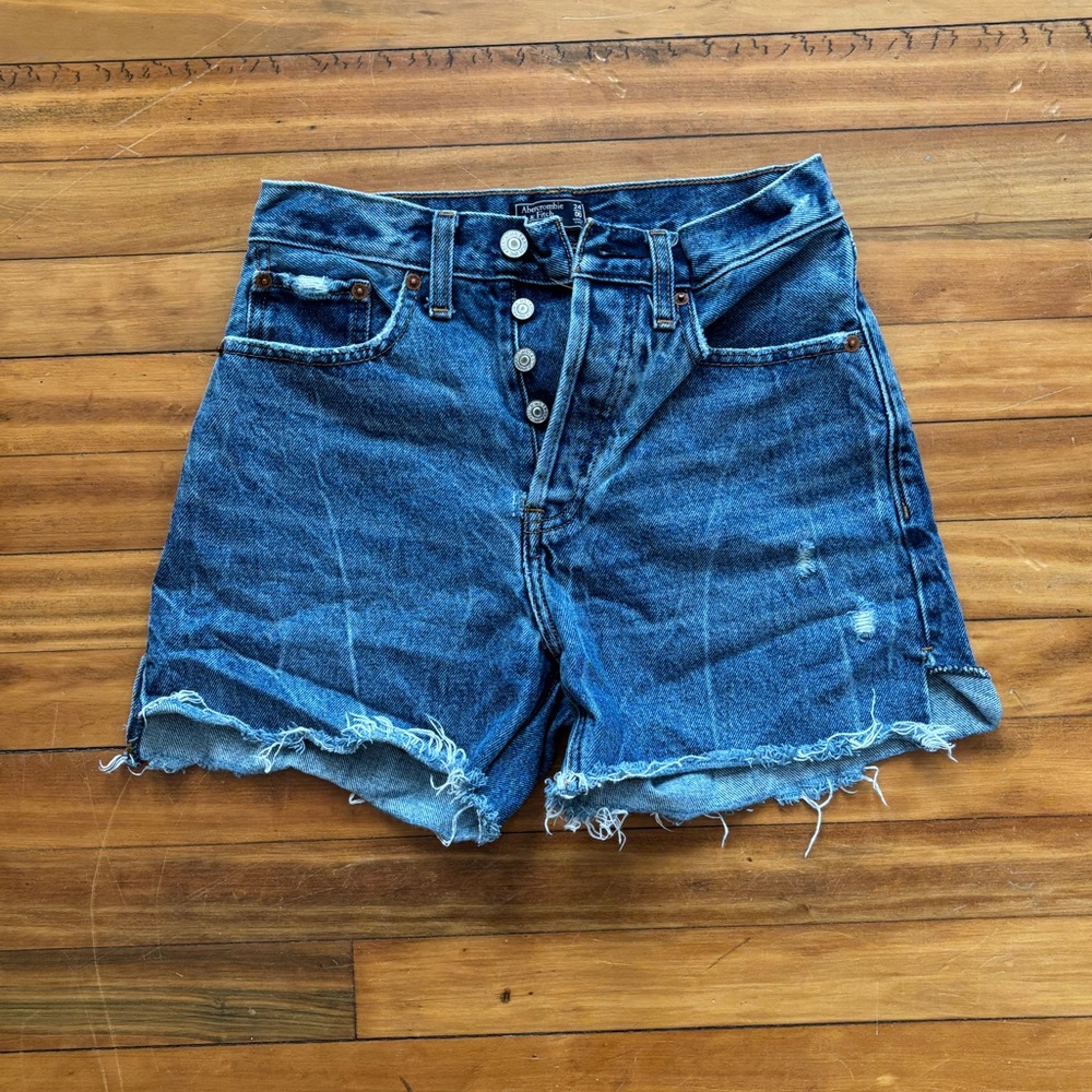 Abercrombie and Fitch High rise denim jean short
